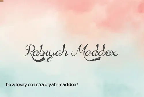 Rabiyah Maddox