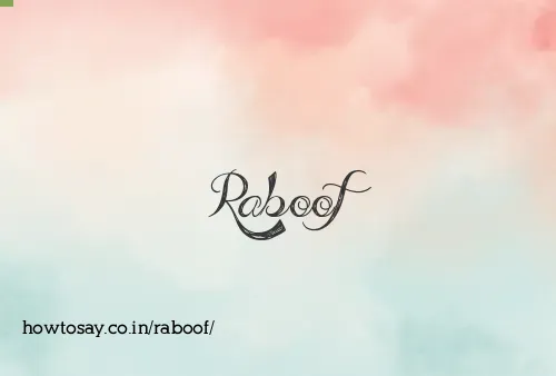Raboof