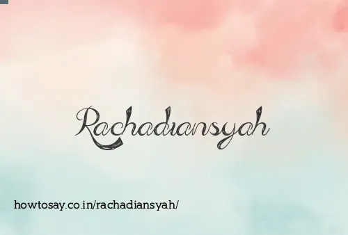 Rachadiansyah