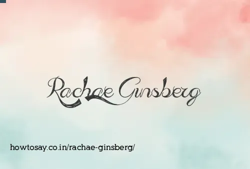 Rachae Ginsberg