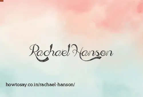 Rachael Hanson