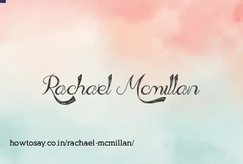 Rachael Mcmillan