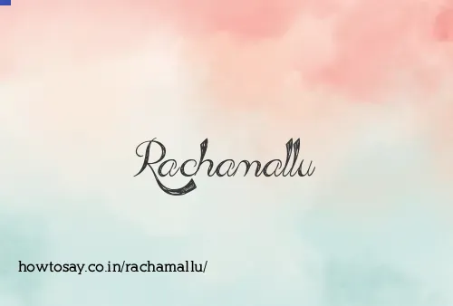 Rachamallu