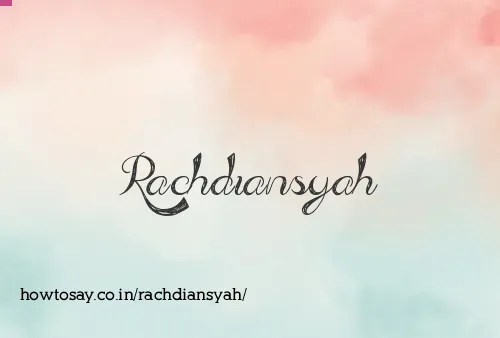 Rachdiansyah