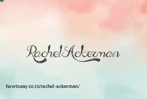 Rachel Ackerman