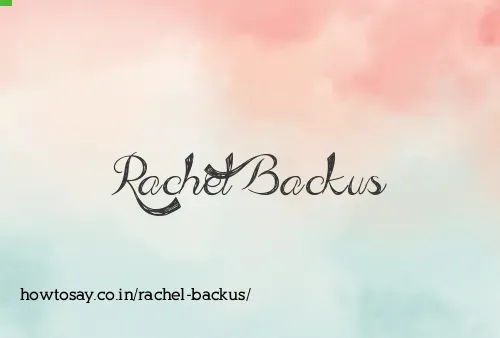 Rachel Backus