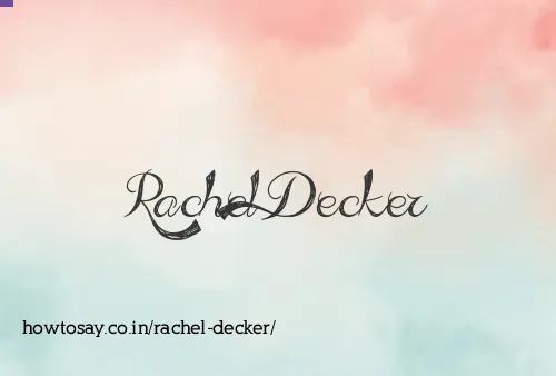 Rachel Decker