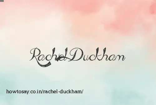 Rachel Duckham