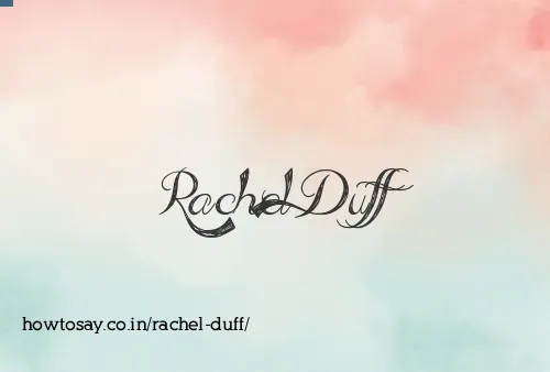 Rachel Duff