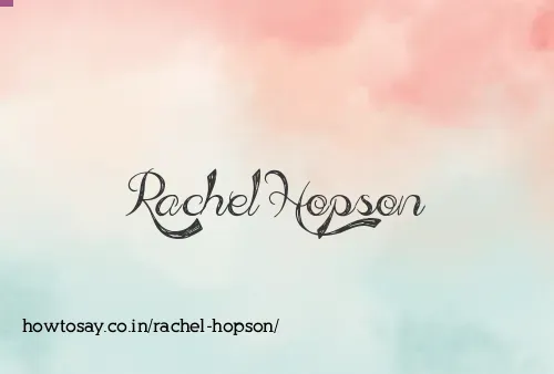 Rachel Hopson
