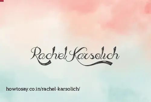 Rachel Karsolich
