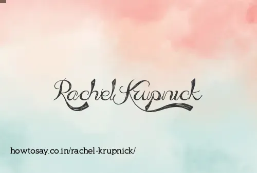 Rachel Krupnick