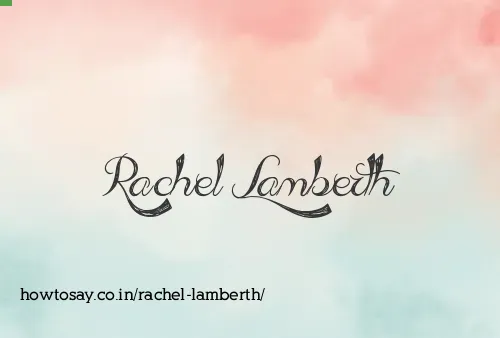 Rachel Lamberth
