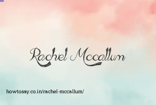 Rachel Mccallum