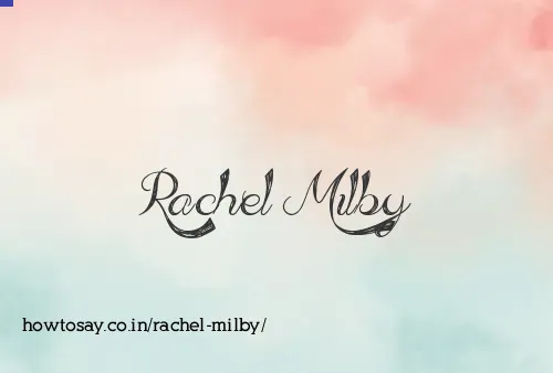 Rachel Milby