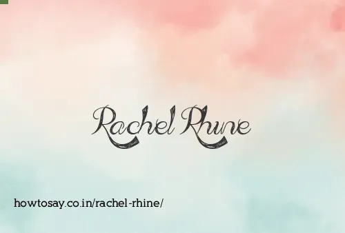 Rachel Rhine