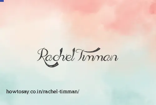 Rachel Timman