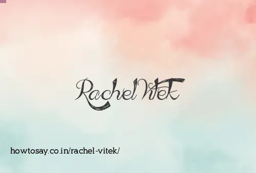 Rachel Vitek