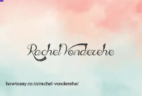 Rachel Vonderehe