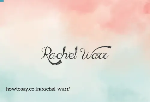Rachel Warr