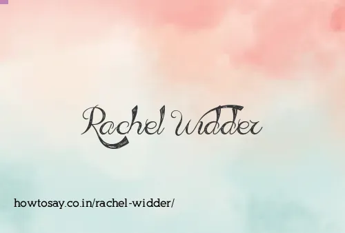 Rachel Widder