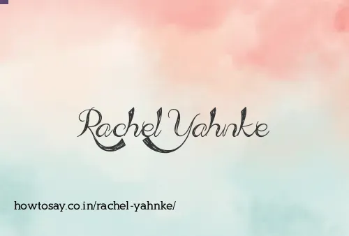 Rachel Yahnke