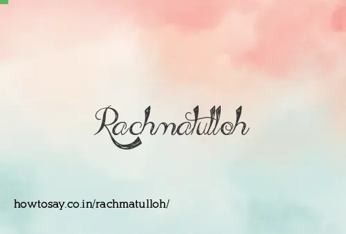 Rachmatulloh