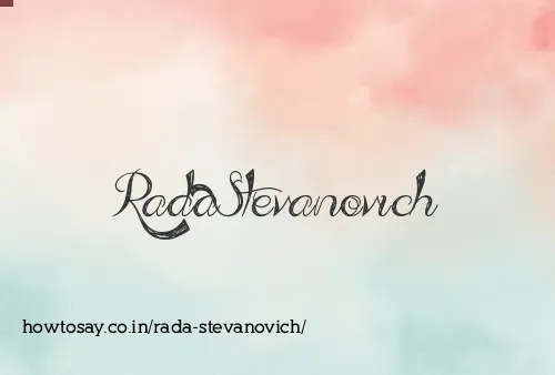 Rada Stevanovich