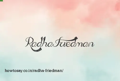 Radha Friedman
