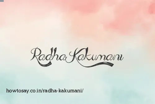 Radha Kakumani