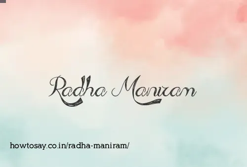 Radha Maniram