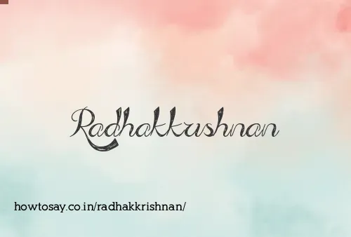 Radhakkrishnan