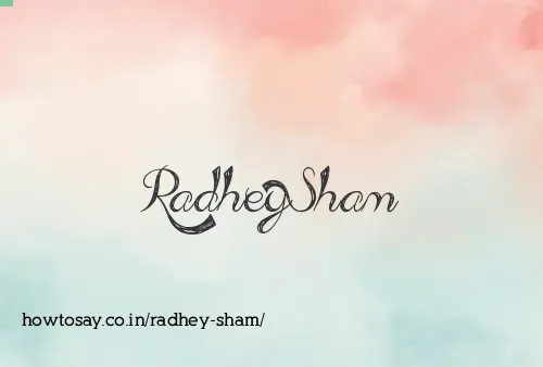 Radhey Sham