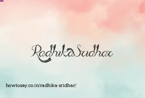 Radhika Sridhar