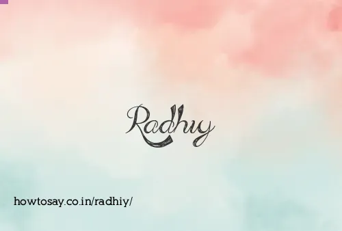 Radhiy
