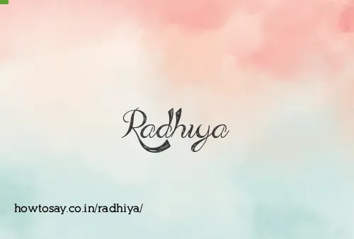 Radhiya