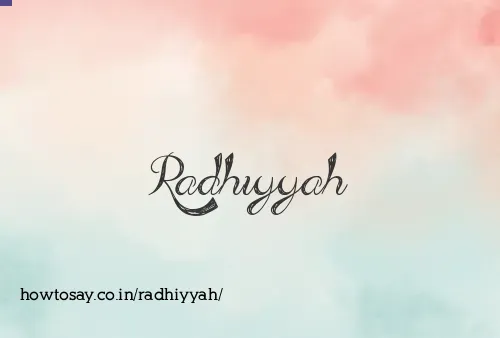 Radhiyyah