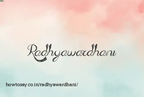 Radhyawardhani