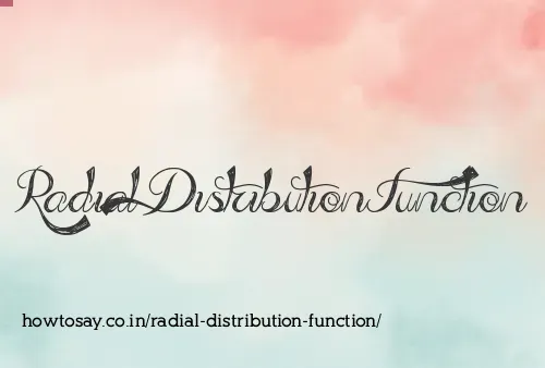 Radial Distribution Function