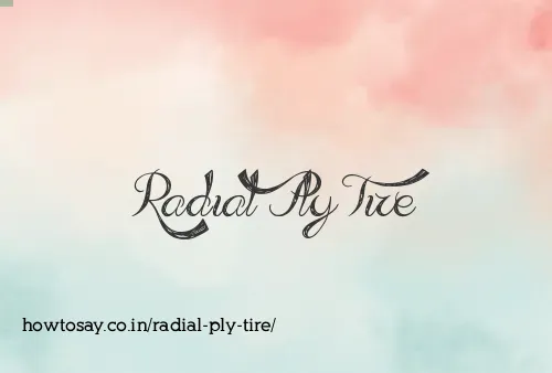 Radial Ply Tire