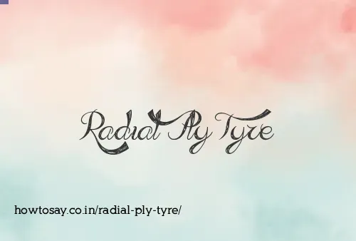 Radial Ply Tyre