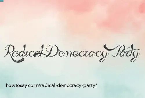 Radical Democracy Party