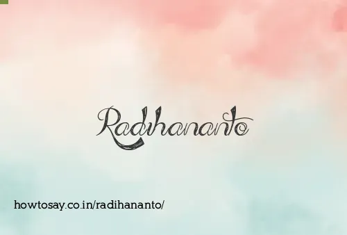 Radihananto