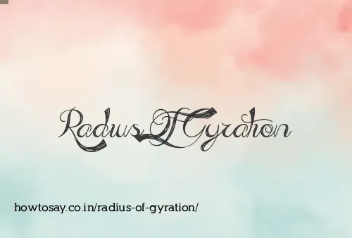 Radius Of Gyration