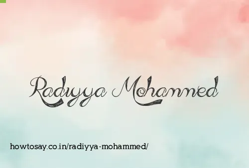 Radiyya Mohammed