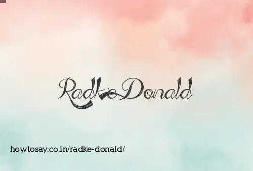 Radke Donald