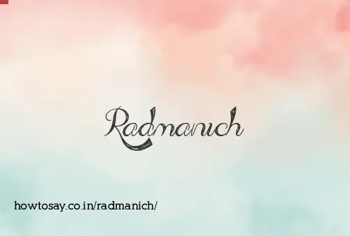 Radmanich