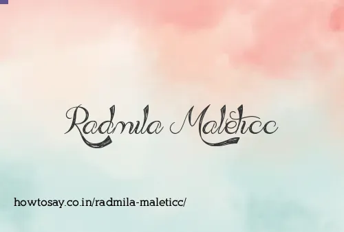 Radmila Maleticc
