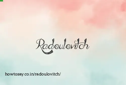 Radoulovitch