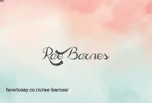 Rae Barnes